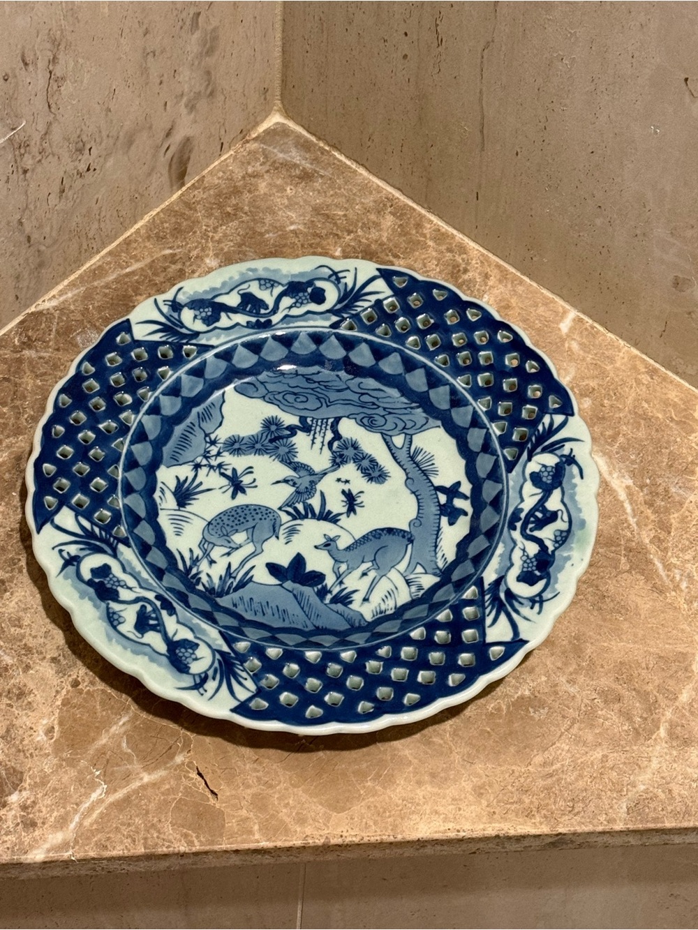 Blue and White Decorative Porcelain Plate